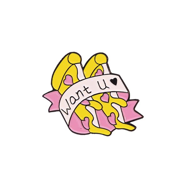 

cute food theme brooches creative ham sausage badge ice cream pizza alloy pins accessories letter couple lapel pins, Gray