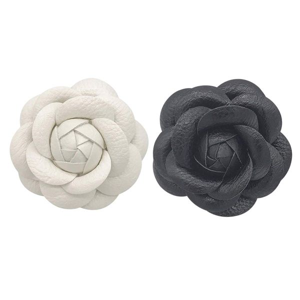 

pins brooches camellia brooch pin flower leather for women drop delivery 2022 amajewelry amifa, Gray