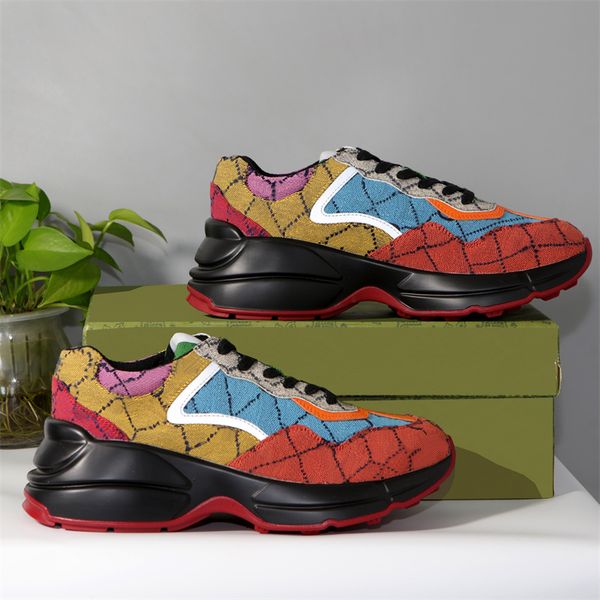 

designer ggity rhyton shoes multicolor sneakers men women trainers vintage chaussures platform sneaker strawberry mouse mouth shoe aisq
