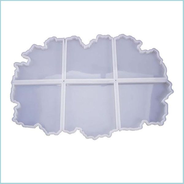 

molds set of 6 puzzle agate coaster resin molds geode slice sile for making cup mats home decoration candle holders drop delivery 202 dhzag