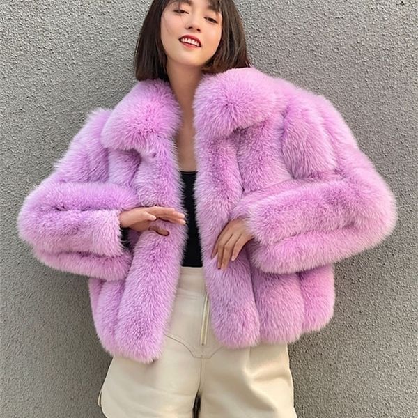 

womens fur faux zadorin luxury coat winter turn down collar striped thick warm fluffy jacket s 220929, Black
