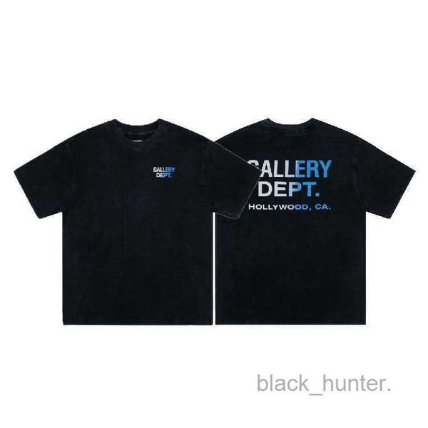 

mens t-shirts designer galery dept 2022 summer new washed old letters gradient printed men women's short sleeve t-shirt, White;black