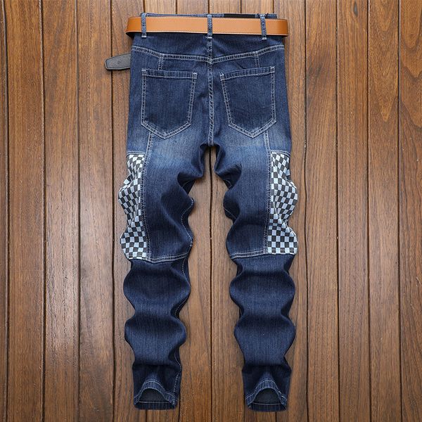 

men's jeans jean homme pantalones hombre jeans men pants slim denim trousers biker male straight casual designer streetwear 220929, Blue