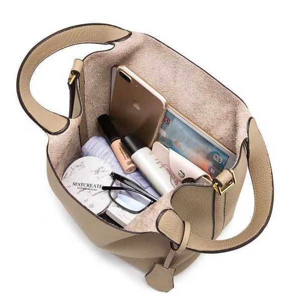 

leather original quality handbag hemees picotins designer bags tiktok togo cowhide h vegetable basket real leather bag bucket handbag large