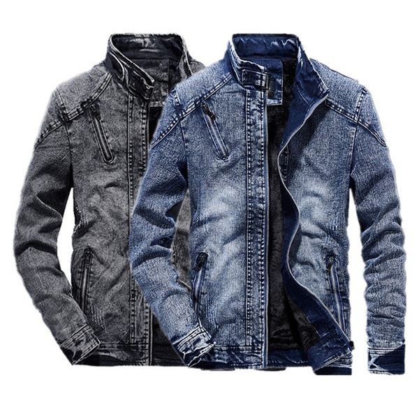 

mens jackets denim men jackets style coats zipper cotton material male casual classic blue black fashion jeans clothing 220929, Black;brown