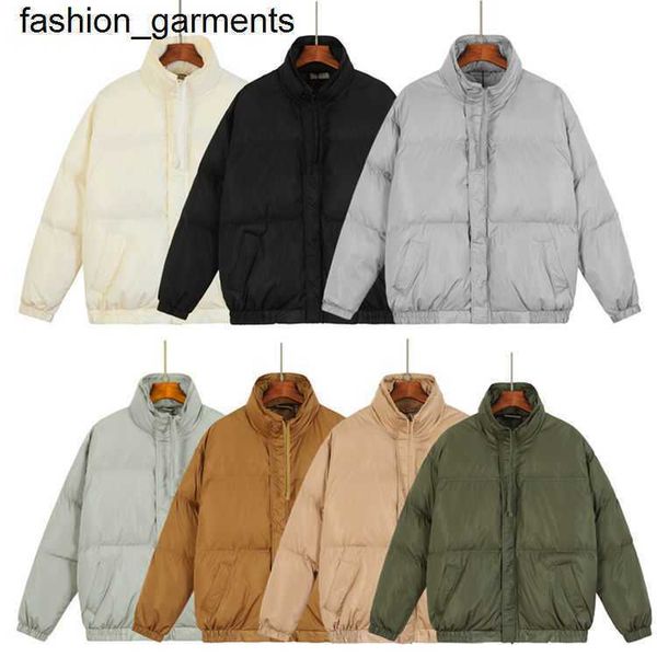 

dsigner men's brand essential laser reflective down cotton jacket men women, Black