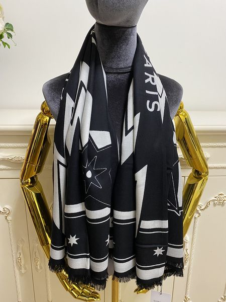 

women square scarf scarves 100% cashmere material thin and soft black color pint letters pattern size 130 cm- 130cm, Blue;gray