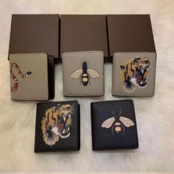 

designer animal short wallet mens luxury wallet business purse men wallets designer luxury handbags purses women purses r2315g, Red;black