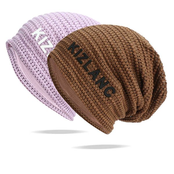 

stingy brim hats for men and women versatile thin baotou ins tidy cloth label mesh red pile breathable headband cold 220928, Blue;gray