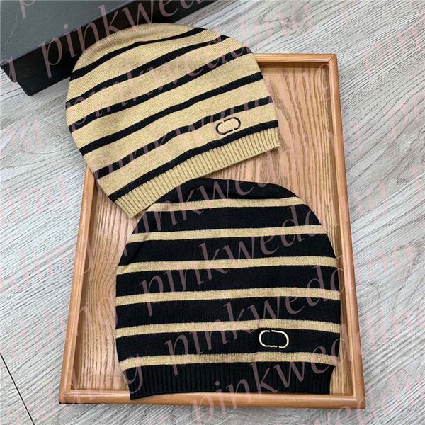 

stripe beanies hat breathable wool hat women men warm knitted hats winter outdoor skull cap, Blue;gray