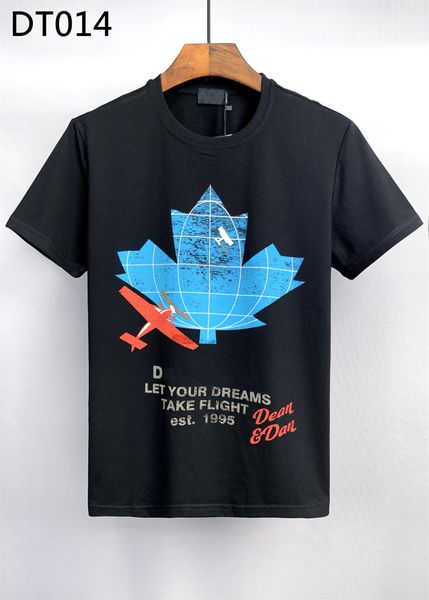 

classic men t shirt designer d2 mens polo shirt luxury dsquare print shorts o-neck short sleeve men's shirts dt2012 dsq streetwear tee, White;black