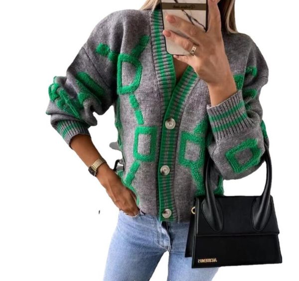 

women sweater v neck knitted cardigan designer dunks apple crop long sleeve fashion oversized jumper, White;black