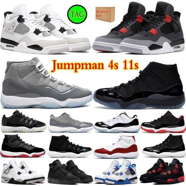 

jumpman 4 men basketball shoes 11 mens womens sneakers 4s black cat university blue infrared cactus jack cool grey 11s bred with box