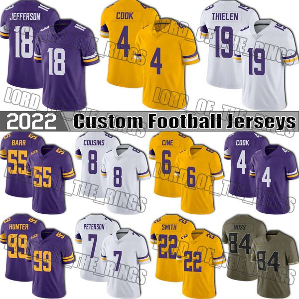 

18 justin jefferson jersey football minnesota vikings dalvin cook adam thielen lewis cine jerseys 7 patrick peterson zadarius harrison smith, Black;red