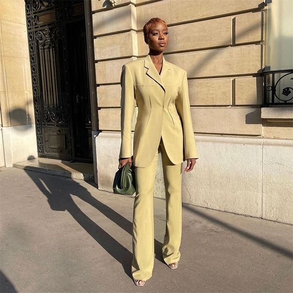 

women's suits blazers blazer for women suit fashion solid mid length lapel long sleeve hidden buckle and jacket strap shoulder loose tr, White;black