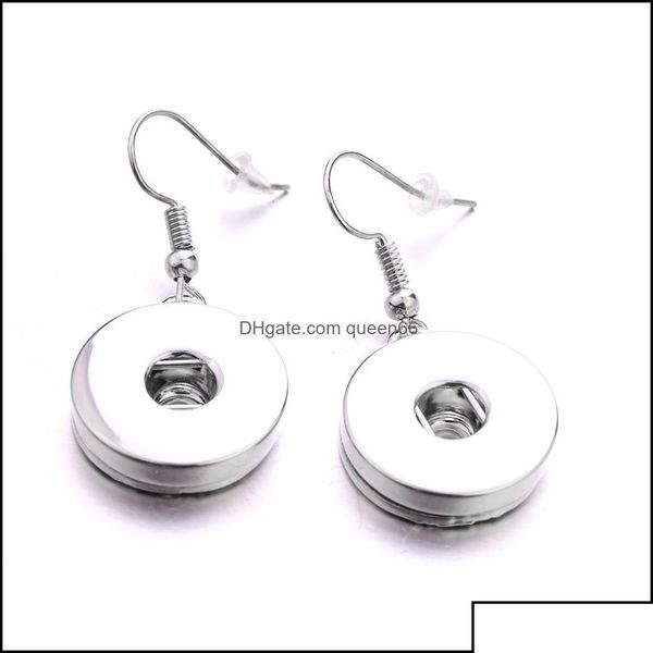 

dangle chandelier dangle chandelier earrings jewelry simple sier plated 12mm 18mm snap button for women snaps buttons drop delivery ot0h2, Silver