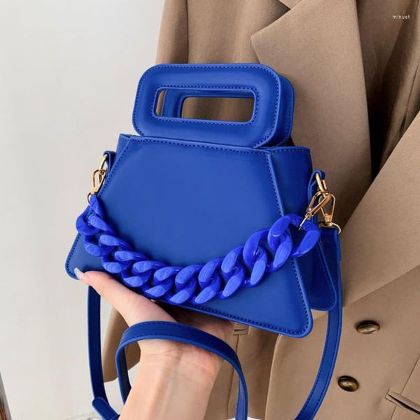 

evening bags thick chain pu leather crossbody for women 2022 fashion high-quality women's luxury designer handbag shoulder