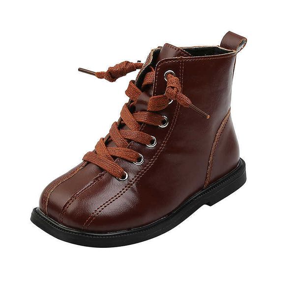 

boots baby girl' boys winter 2020 shoes for girls autumn dress kids ankle leather snow child 1 2 3 4 5 6 years old t220928, Black;grey