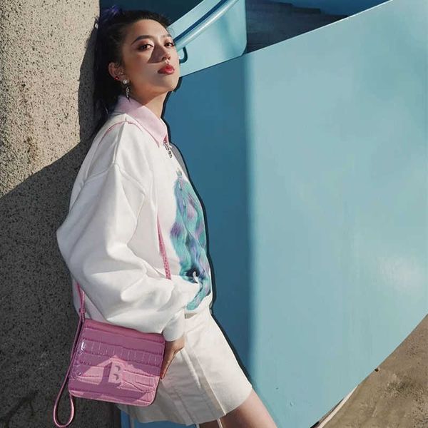 

designer bag balenciga shoulder s online shop leather alligator bag 2022 summer new fashion b-shaped messenger