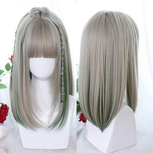 

short straight hair synthetic a role-playing wig female wig, Black