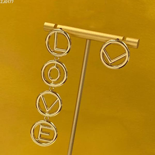 

womens designer dangle earring gold long earrings stud luxury jewelry fashion letter f earrings designers hoop earring 2209264d, Silver