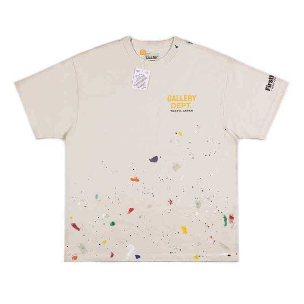 

men's t-shirts designer shirt gallerydept firsthand limit tokyo paint limited splash short sleeve t-shirt, White;black
