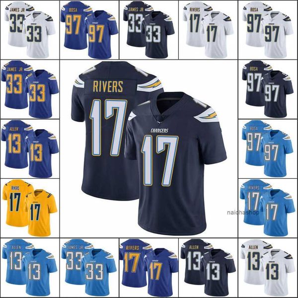 

jersey los angeles''chargers''men #17 philip rivers 13 keenan allen 97 joey bosa 33 derwin james jr limited''n, Black