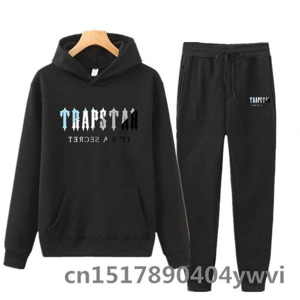 

men's tracksuits trapstar autumn winter men hooded sweatshirt suit couple jogging hoodiessweatpants two pieces set streetwear tracksuit, Gray