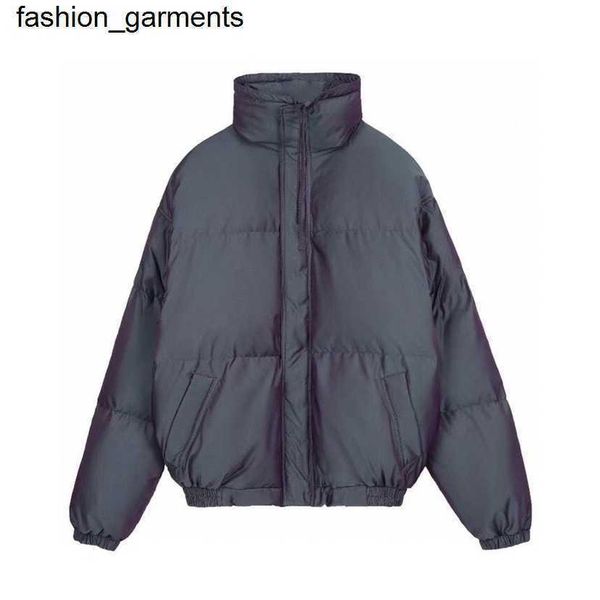 

dsigner men's double essential laser dazzling stand collar thickened down cotton jacket warm, Black
