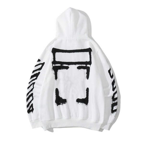 

women's luxury classic sweatshirts brand offs pullover shirts hoodies designer women sweater men arrow cross letter print hoodie tees c, Black
