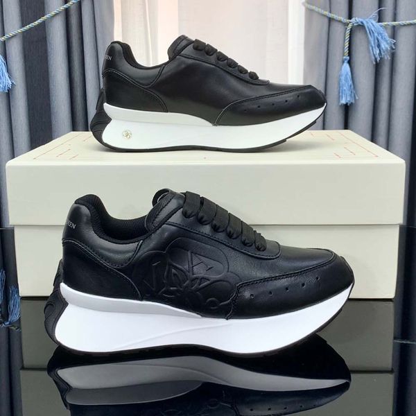 

luxury shoes mc sprint runner sneakers men women casual leather outdoor shoe anagram embossing low white black pink queen trainers 34-46 13