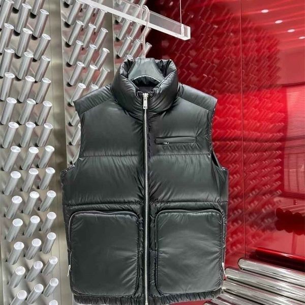 

womens down parkas sleeveless down jacket pocket zipper design warm and comfortable fashionable and versatile winter 0830y 220929, Black