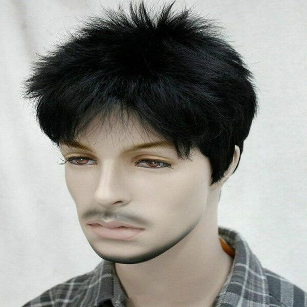 

fashion man short wig men male daily wear hair full wig black blonde brown wigs