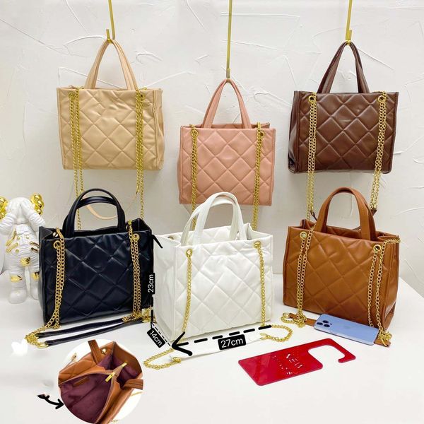 

designer bag tote handbag high imitation brand fashion shoulder bag luxury classic large capacity solid color checker shopping
