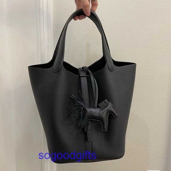 

original designer herms handbag women s bags genuine leather picotin lock handbags tote bag handmade wax line vegetable basket tc leathercvn