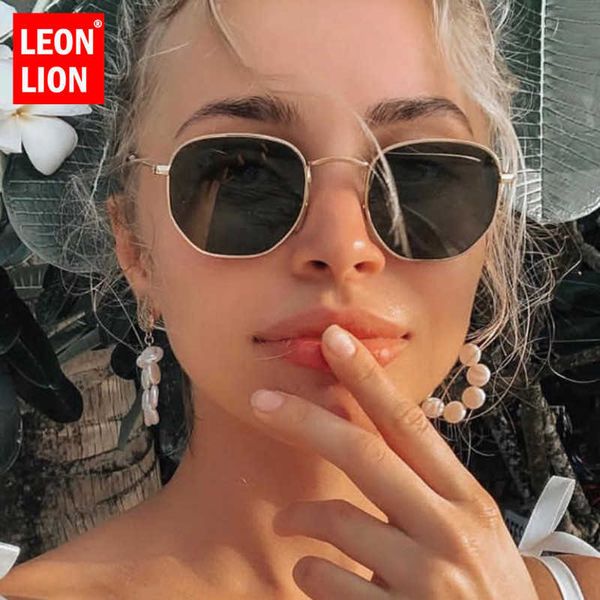 

leonlion 2021 metal classic vintage women sunglasses luxury brand design glasses female driving eyewear oculos de sol masculino 0928, White;black
