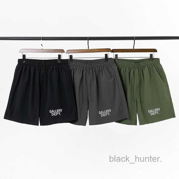 

mens pants galery dept designer letter embroidery drawstring nylon shorts loose high street capris beach pants quick drying pants, Black