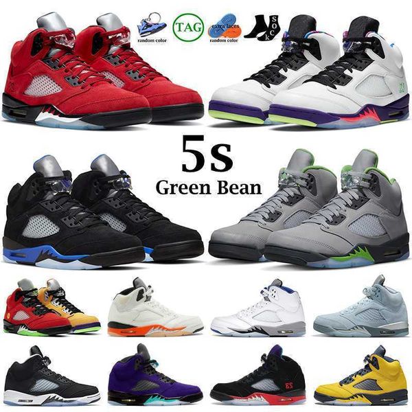 

basketball shoes sports sneakers green bean racer blue moonlight raging red stealth men jumpman 5 2.0 alternate grape international flight