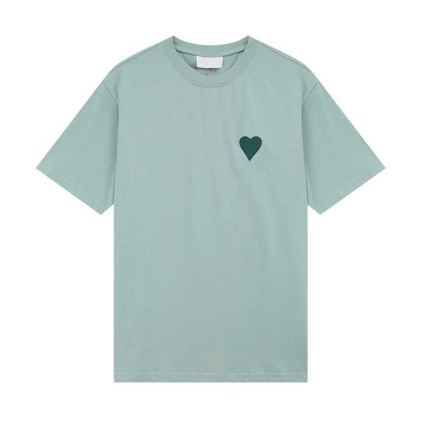 

2023 amis new t shirt mens designer shirt summer fashion luxurys brand polo tshirts luxury casual pure cotton women new paris heart short s, White;black