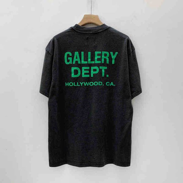 

men's t-shirts designer gallerydepts shirt high hip hop street t-shirts fashion brand casual loose round neck print short sleeve men, White;black