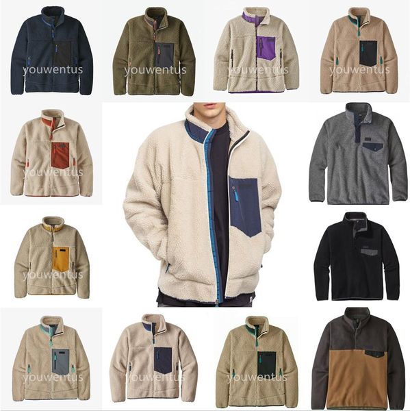 

mens lamb fleece sweatshirt jackets cashmere fur quality thermal sweater mens designer hoodies classic outdoor mountaineering wear christmas, Black