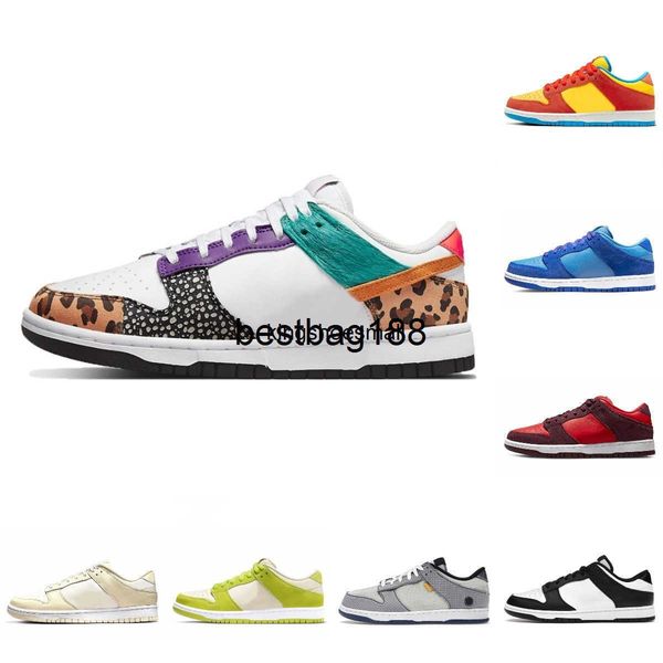 

luxurys designers sb casual sports shoes animal dunks paisley unc blue raspberry women men trainers union low bart simpson green barber shop, Black