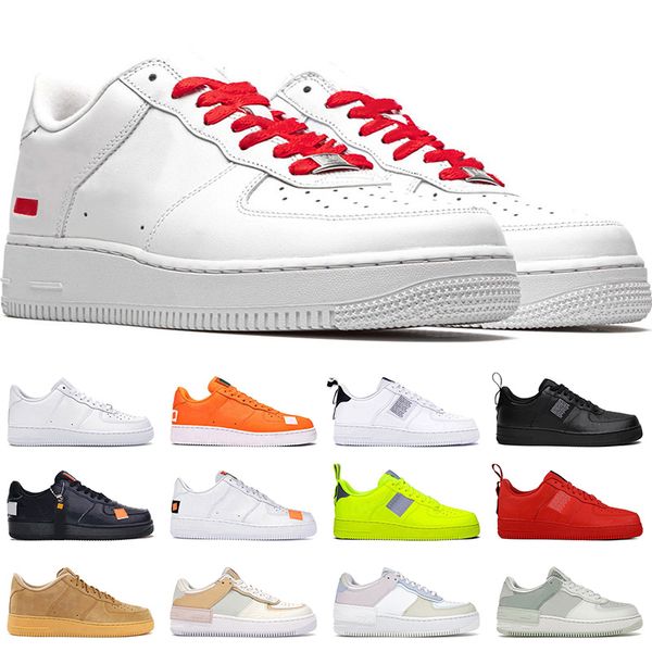 

men women casual shoes white black flax airfore 1 platform sneakers wheat orange red womens spruce aura pastel af1 mens outdoor trainer