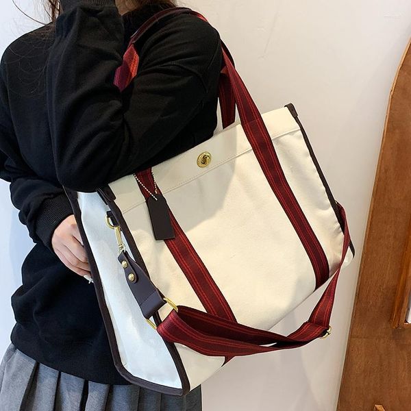 

evening bags fashion women canvas handbags ladies shoulder travel bag casual designer female large capacity tote messenger