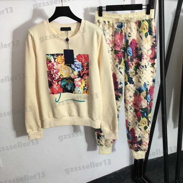 

womens tracksuit luxury designer autumn women clothing brand tracksuits two piece sets colorful hoodie and logo-printed trousers size s-xl 0, Gray