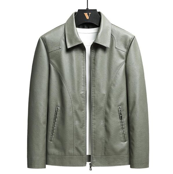 

men's faux leather jackets for men autumn/winter fashion casual lapel neck jacket winter outerwear pu coat coats mm89llh22, Black