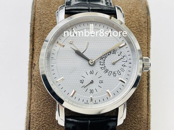 

83060 mens watch tw factory stainless steel swiss 2475 sc automatic sapphire crystal power reserve luxury wristwatch small seconds, Slivery;brown