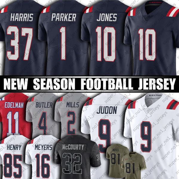 

mac jones jersey football new patriot england matthew judon devin mccourty bailey zappe jerseys rhamondre stevenson nelson agholor jawhaun b, Black;red