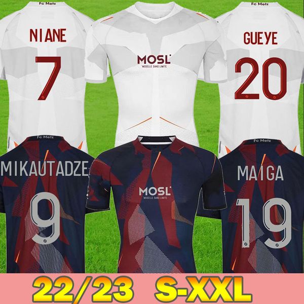 

22-23 fc metz soccer jerseys vagner boulaya niane 22/23 maillot de foot udol yade centonze delaine sarr nguette away third football shirts m, Black;yellow