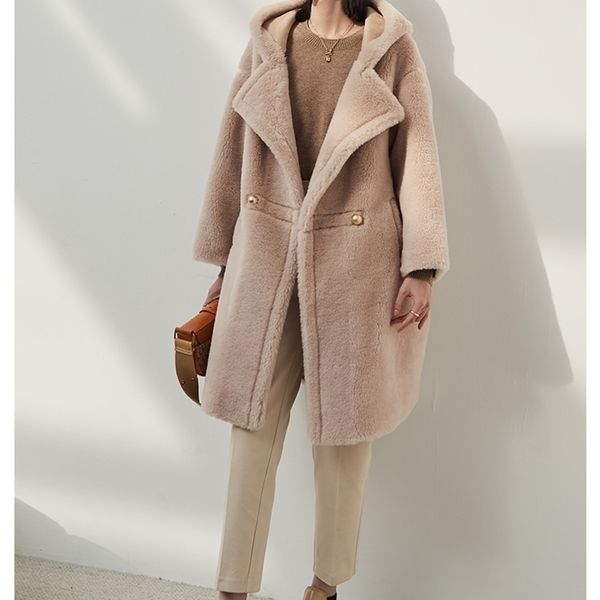 

womens fur faux coat eco for artificial fluffy jackets teddy 220929, Black